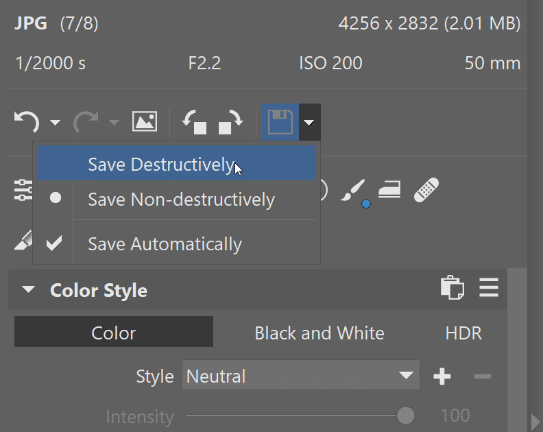 Part 3 The Develop Module, destructive
