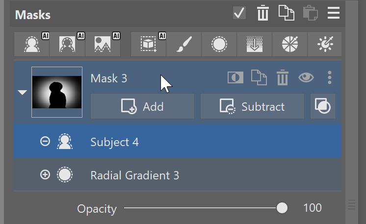 AI masks in Zoner Studio: Masking Tools