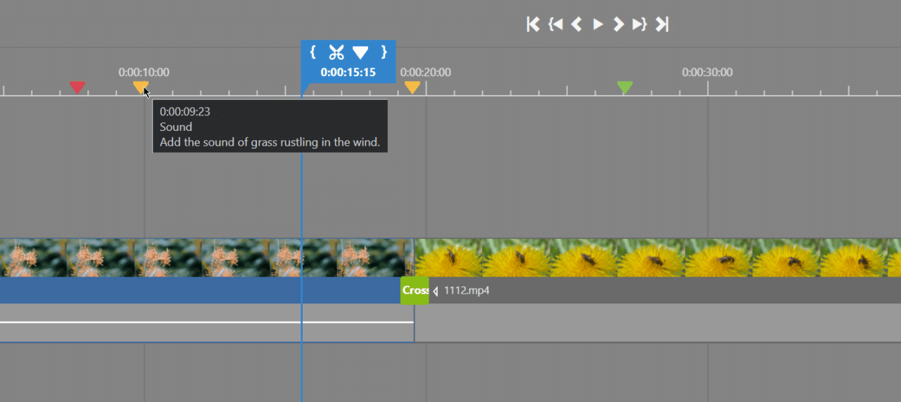 add note in video module in Zoner Studio
